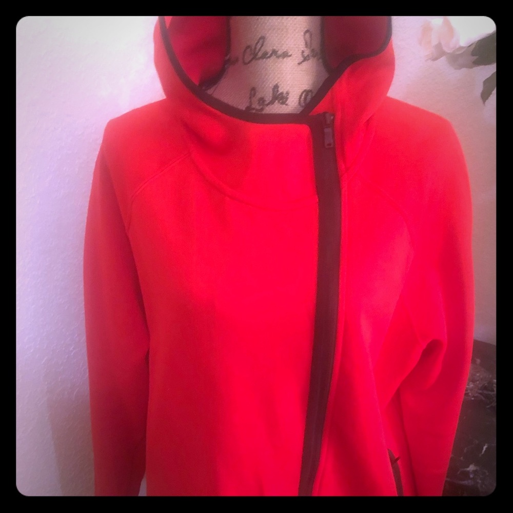 Nike Women's Red Asymmetrical Zip Sweatshirt